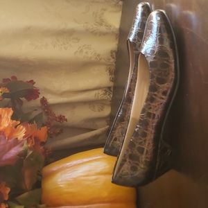 Soft Style by Hush Puppies Brown Low Heel Shoes Faux Leather Angel II Size 9M